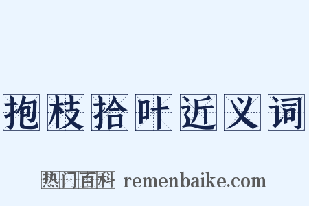 抱枝拾叶近义词是什么意思的图片